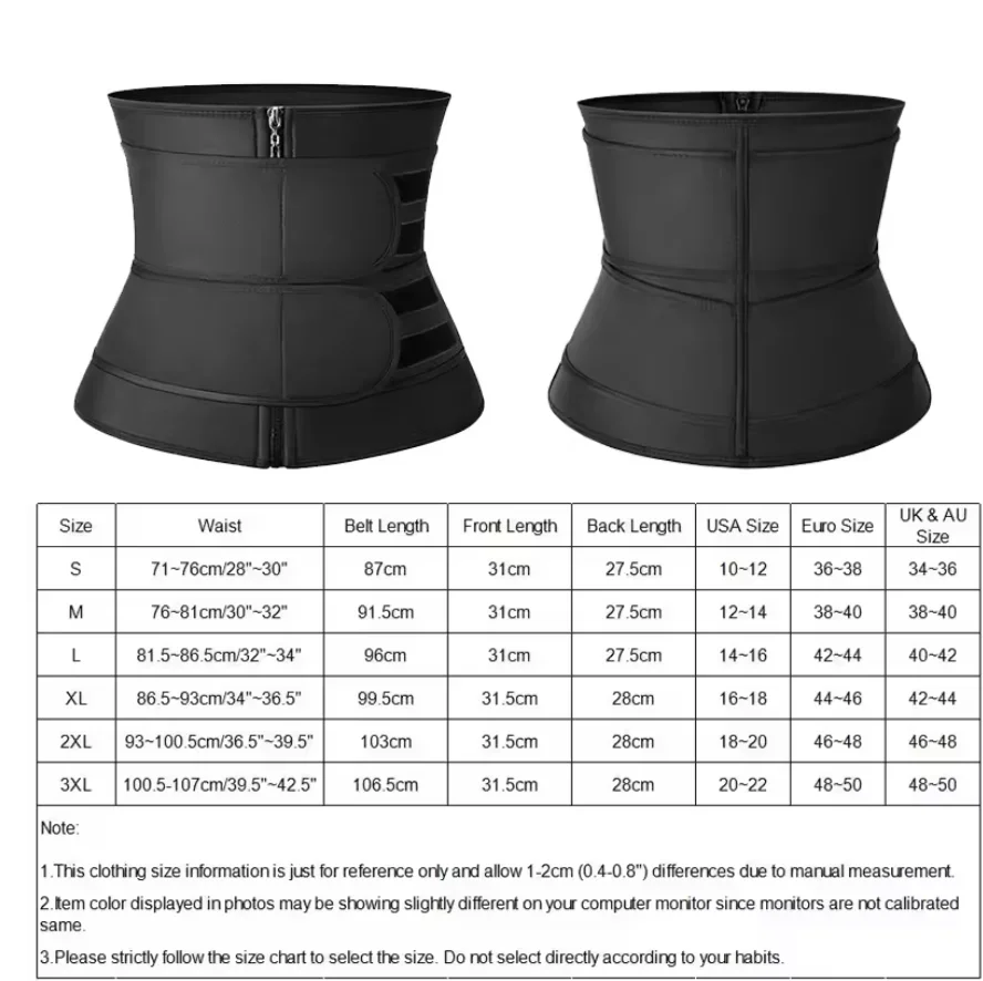 Women Waist Trainer Belly Slimming Sheath Sauna Body Shaper Reducing Shapewear Corset Tummy Sweat Workout Fat Burn Trimmer Belt