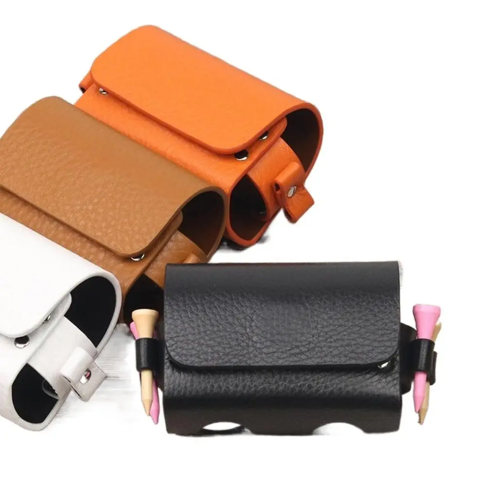 

Pack Golf Storage Case Outdoor Pouch PU Leather Waist Storage Bag Waist Bag Golf Ball Storage Clip Storage Bag Golf Ball Bag