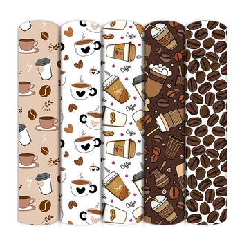 Coffee Patchwork Fabric 1