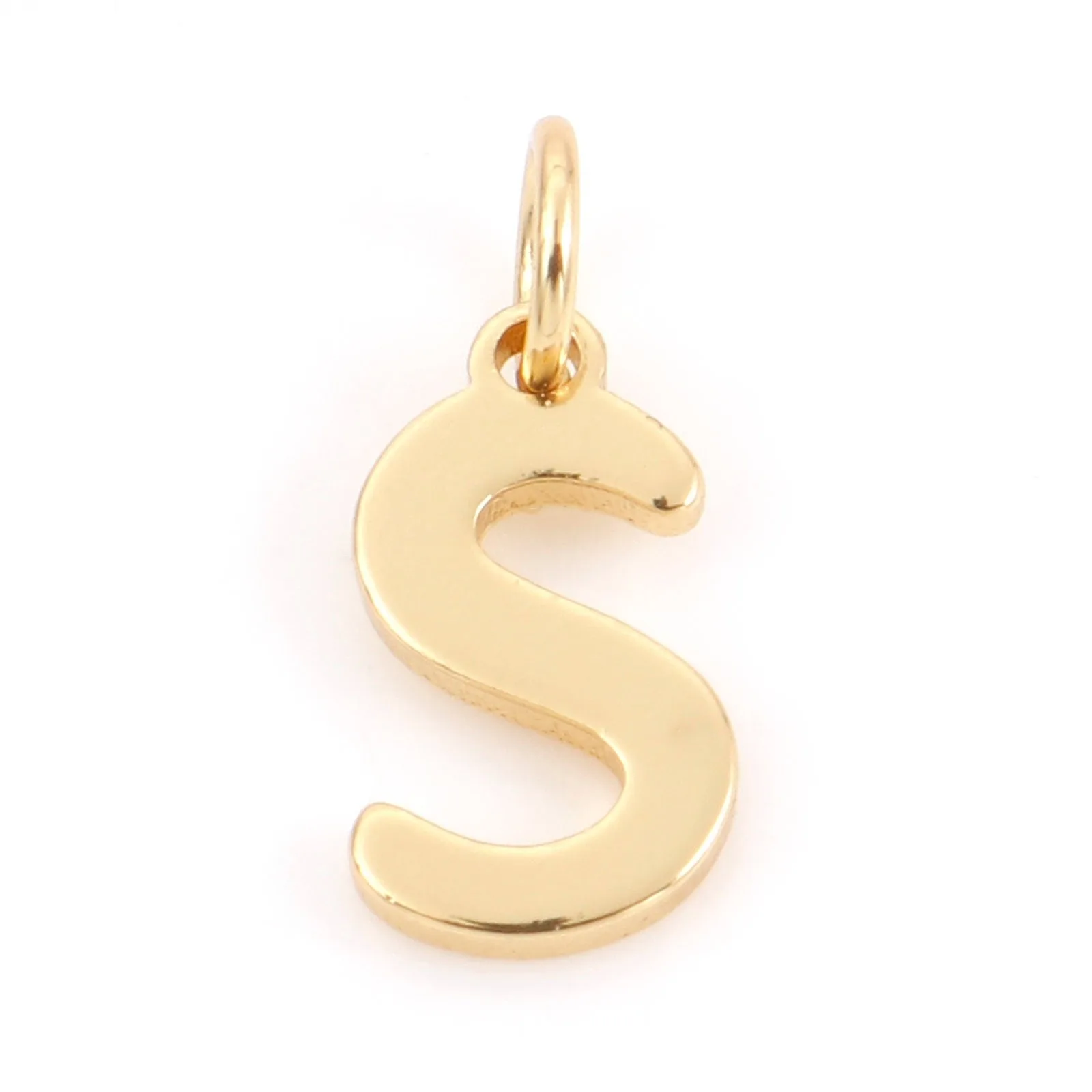 2 stücke Mini Messing Charms Gold Farbe Großbuchstaben Nachricht "A-Z" Anhänger Für Frauen Männer DIY Ohrringe Halskette schmuck Erkenntnisse – Detail 7