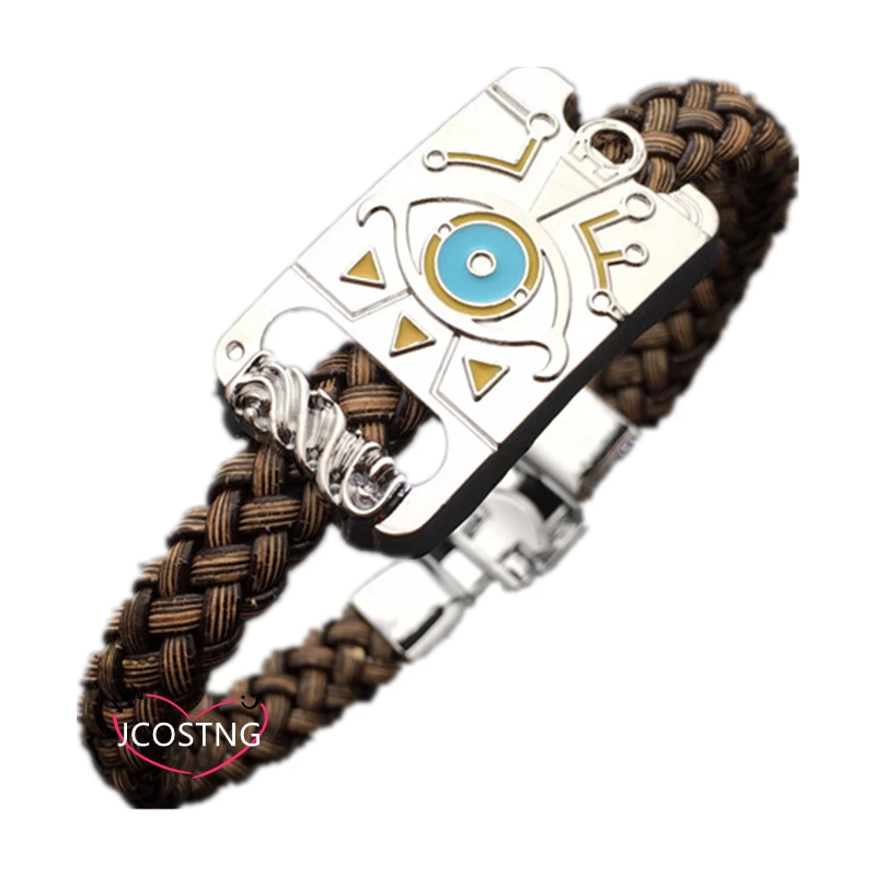 Anime Bracelet Classic Game Anime Knit Bracelets Zelda Cosplay Props Retro Style Metal Leather Bracelet & Bangle for Women Men Legend