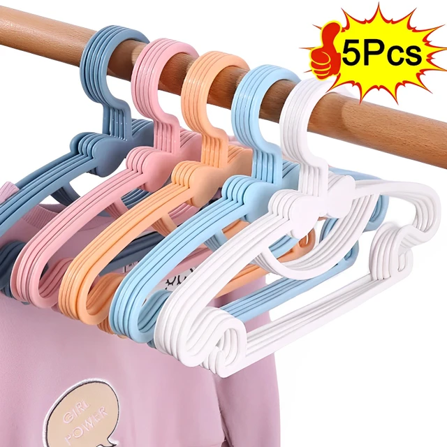 Perchas de plástico portátiles para niños, organizador de ropa de bebé, a  prueba de viento, 10 piezas - AliExpress