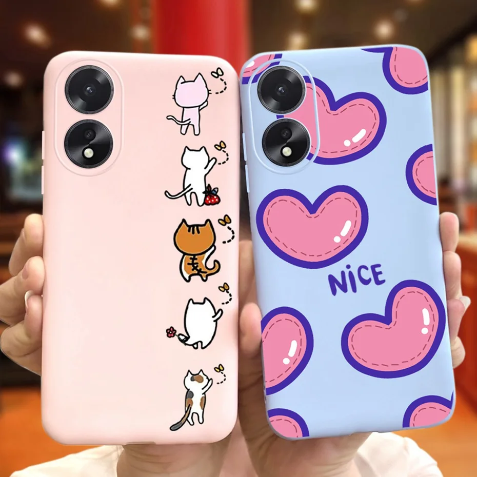 Per Oppo A18 A38 2023 Bella Stampa Jelly Phone Case Per Oppo A38 A18 4G Cph2579 Cph2591 Soft Silicone Tpu Cover Posteriore Paraurti