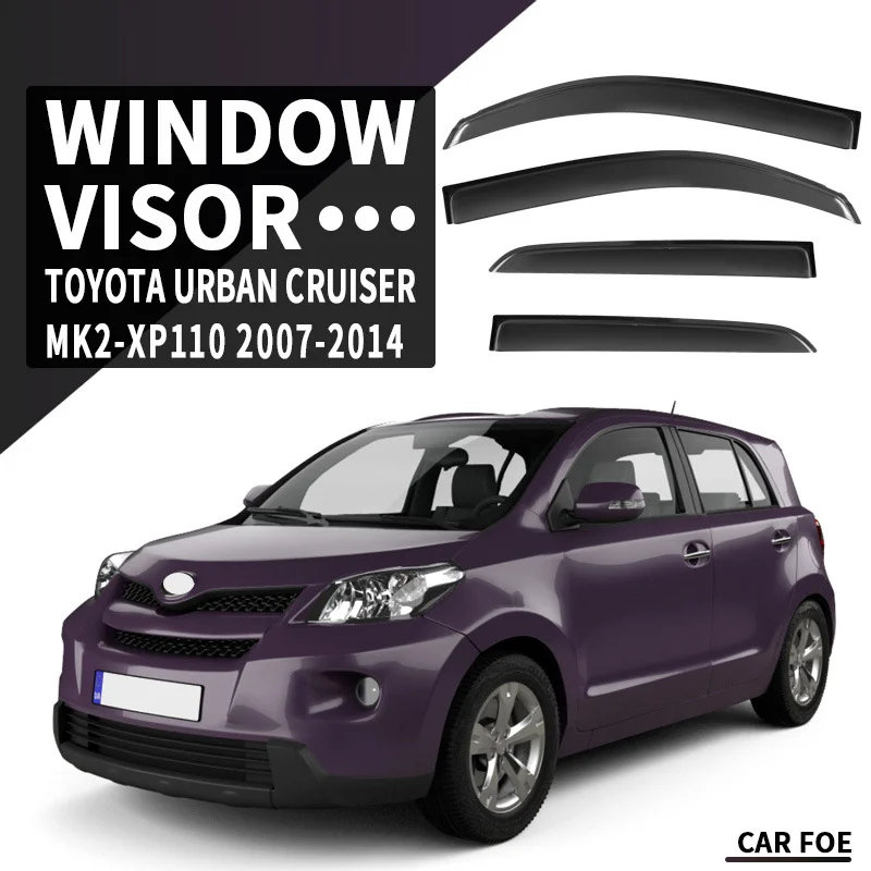 For Toyota Urban Cruiser MK2-XP110 2007-2014 Window Visor Vent Shades Ventvisor Wind Deflectors Visors Rain Guard Shades Visor