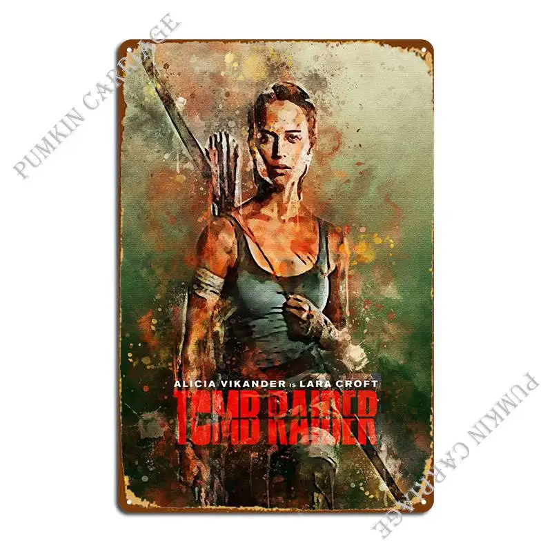 Tomb Rider Metal Sign Wall Decor Cinema Cinema Garage Tin Sign Poster