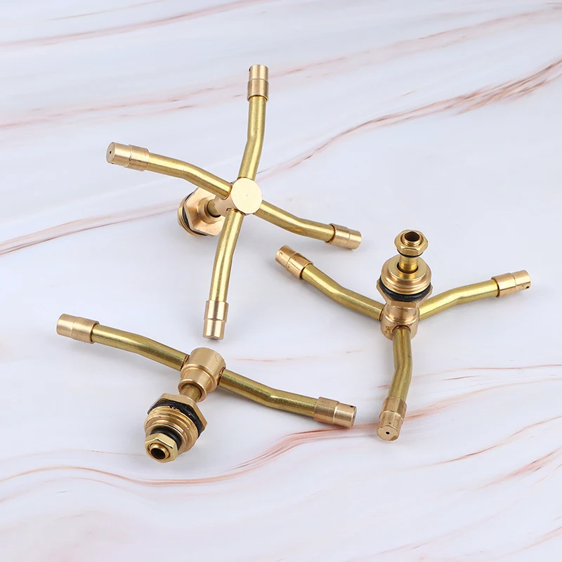 1Pc 2/3/4 Arm 360&deg;Automatic Rotary Whirling Sprinkler Garden Lawn Irrigation Watering Nozzle Spray Rotating Brass Sprayer garden sprinkler irrigation sprinklers garden irrigation nozzle garden sprayer nozzles