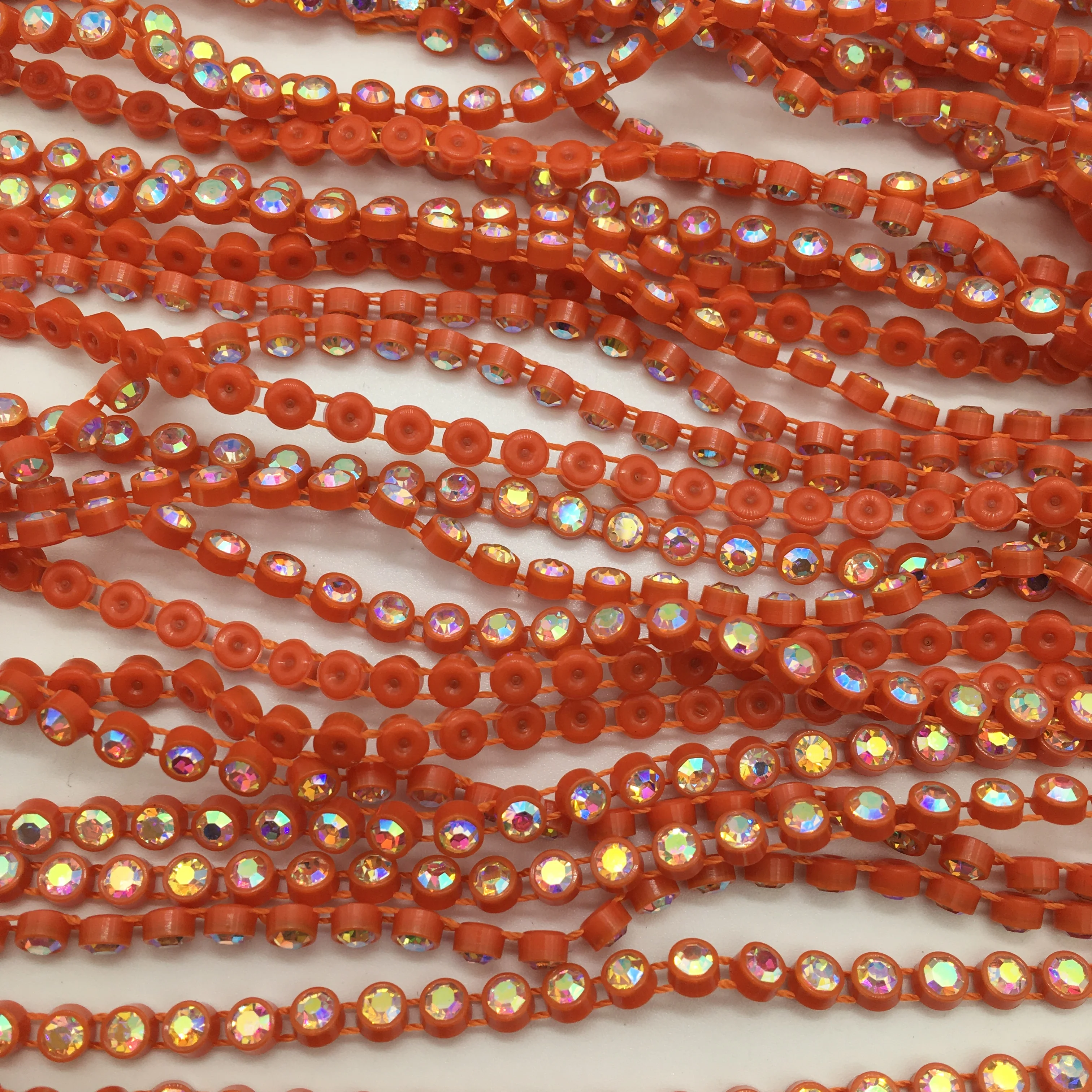 TABA® Sparkling AB Crystal Rhinestone Trim - 10 Yards of Elegant Rhinestone Banding