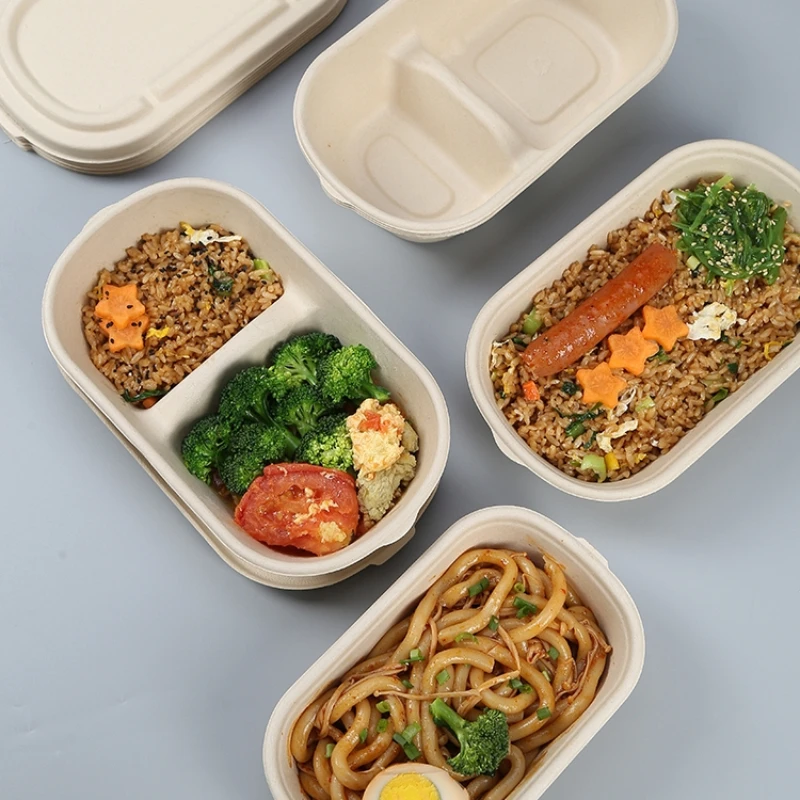 

10 шт., одноразовые прямоугольные коробки для упаковки салатов