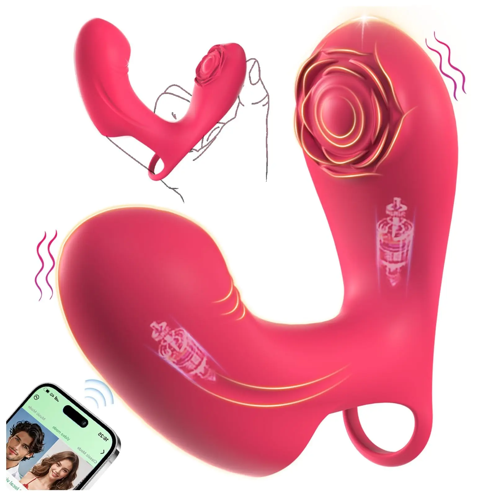 App Kontrolle Finger Vibrator G-Punkt Vibratoren Vagina Massage Klitoris Stimulator Doppel motoren Erwachsenen Sexspielzeug für Frauen Paare