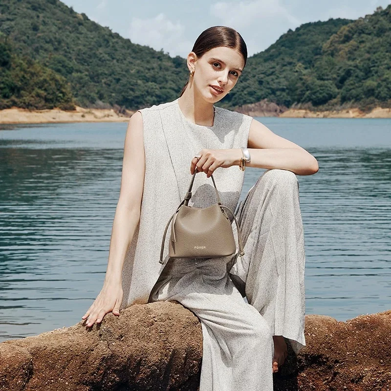 FOXER Brand Women's Top-handle Bucket Bag  2026 New Trendy Hot Selling Fashion Versatile Female Shoulder Crossbody Bag Purse 2