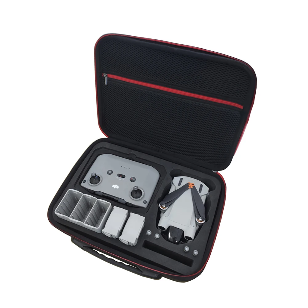 휴대용 케이스 충격 방지 숄더백 핸드백 DJI Mini 3 Pro 액세서리용 메쉬 포켓이 있는 PU/나일론 낙하 방지 보호 케이스