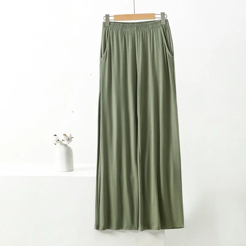 Women's Modal Home Pants Spring Summer Sleepwear Wide Leg Pajama Pants Plus Size XL-7XL pajama pants,sleep bottoms