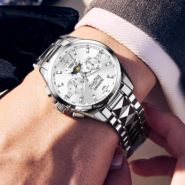 Watch for Men Automatic Mechanical Watch Waterproof Sapphire Mirror Man Business Wristwatch Top Brand Luxury Moonswatch 6