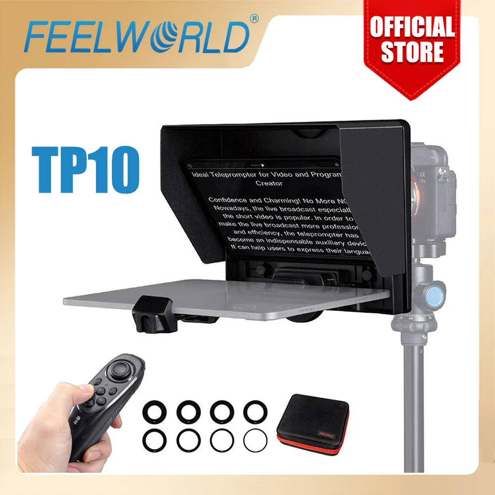 FEELWORLD TP10 Teleprompter para iPad Tablet DSLR Câmera Smartphone