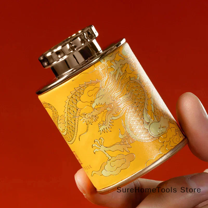 Dragon Empty Mini Tea Tin Can Household Green Black Tea Sealed Jar Portable Home Small Tea Box Paper Storage Cans Packaging