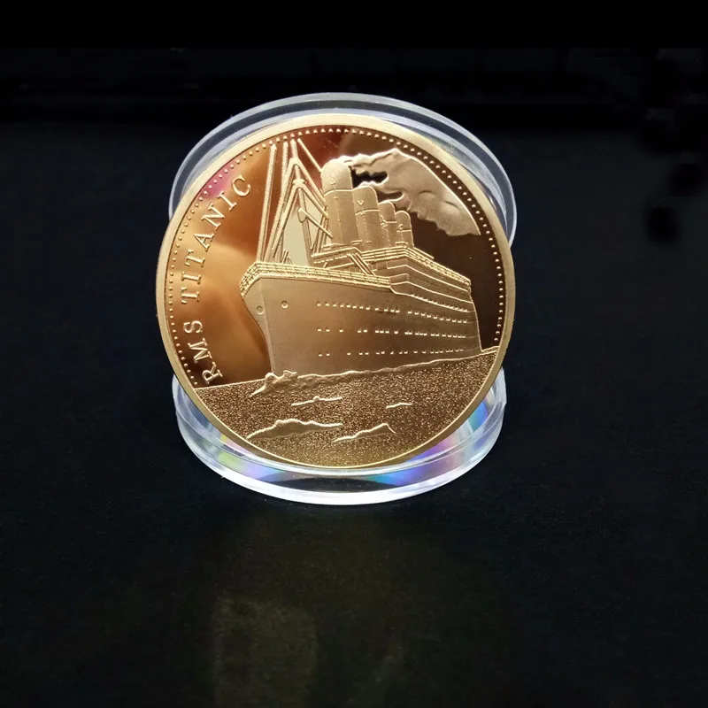 Collectible Coins Incident Medal Souvenir for Home Art Collection Gold Plated Coin Titanic Ship Commemorative Coins