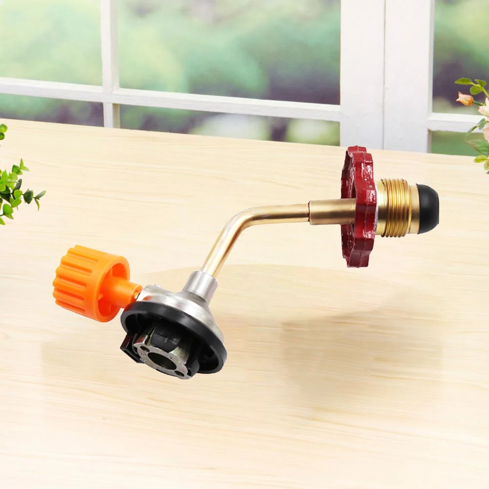 1pcs Outdoor Gas Tank Inflation Valve Cylinder Gas Inflate Kit Camping Butane Gas Refillable Adapter Cylinder Tank Coupler Valve