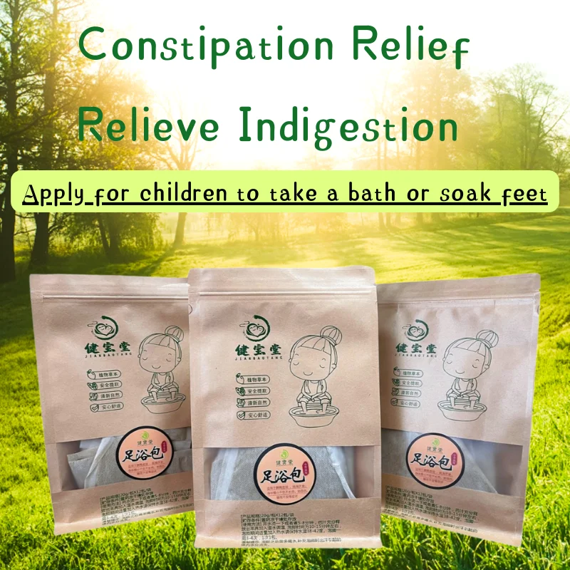 Kids Herbal Bath & Foot Soak Pack-Relieves Runny Nose Stuffy Nose and Promotes Digestive Health 【24 Herbal Sachets】