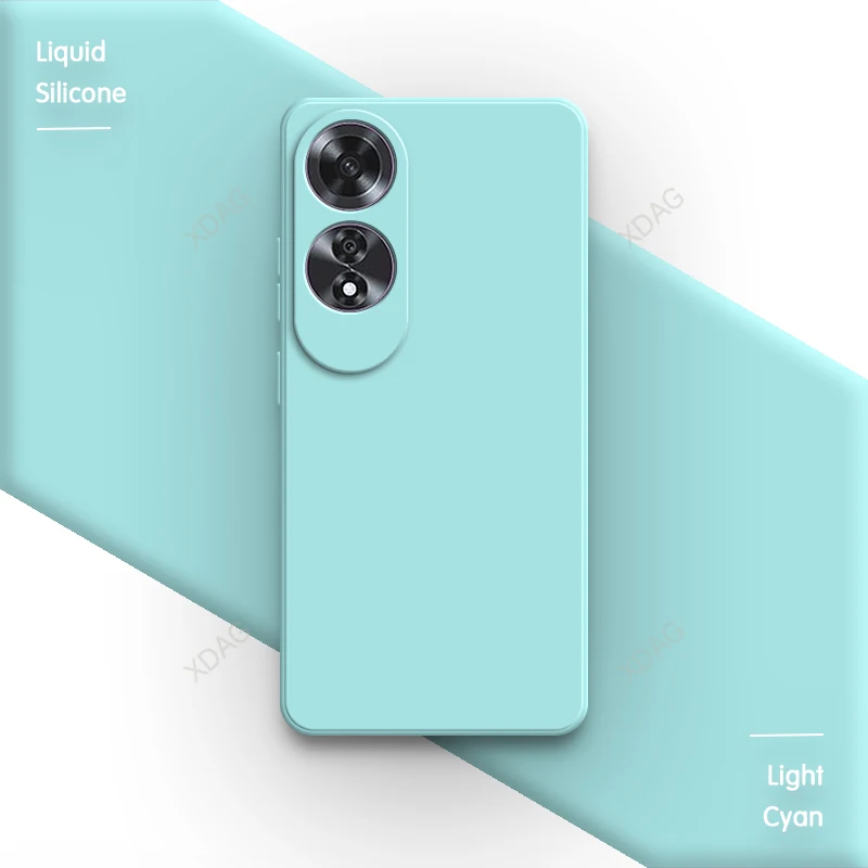 Elegant Liquid Silicone Candy Back Cover with Camera Protection and Simple Fashion Design
