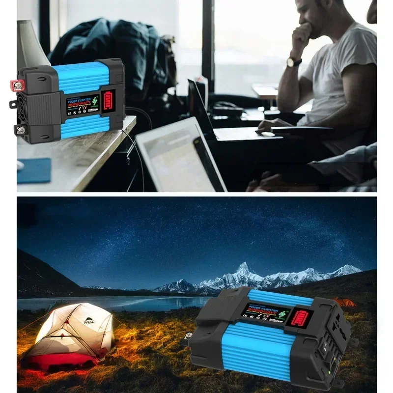 6000W 피크 자동차 인버터 컨버터 LED 전압 용량 표시 변압기 컨버터 12V220V/110V 듀얼 USB 인버터 자동차 가전제품