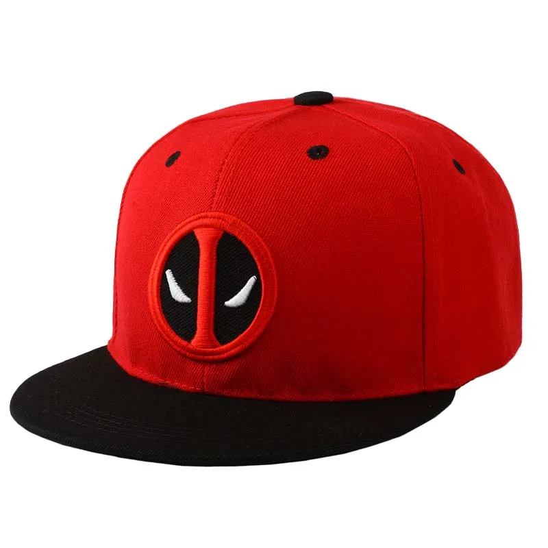 Adult Deadpool Hat Baseball Cap Cosplay Film Character Hip Hop Adjustable Duckbill Hats Flat Brim Sunshade Outdoor Unisex Caps 3