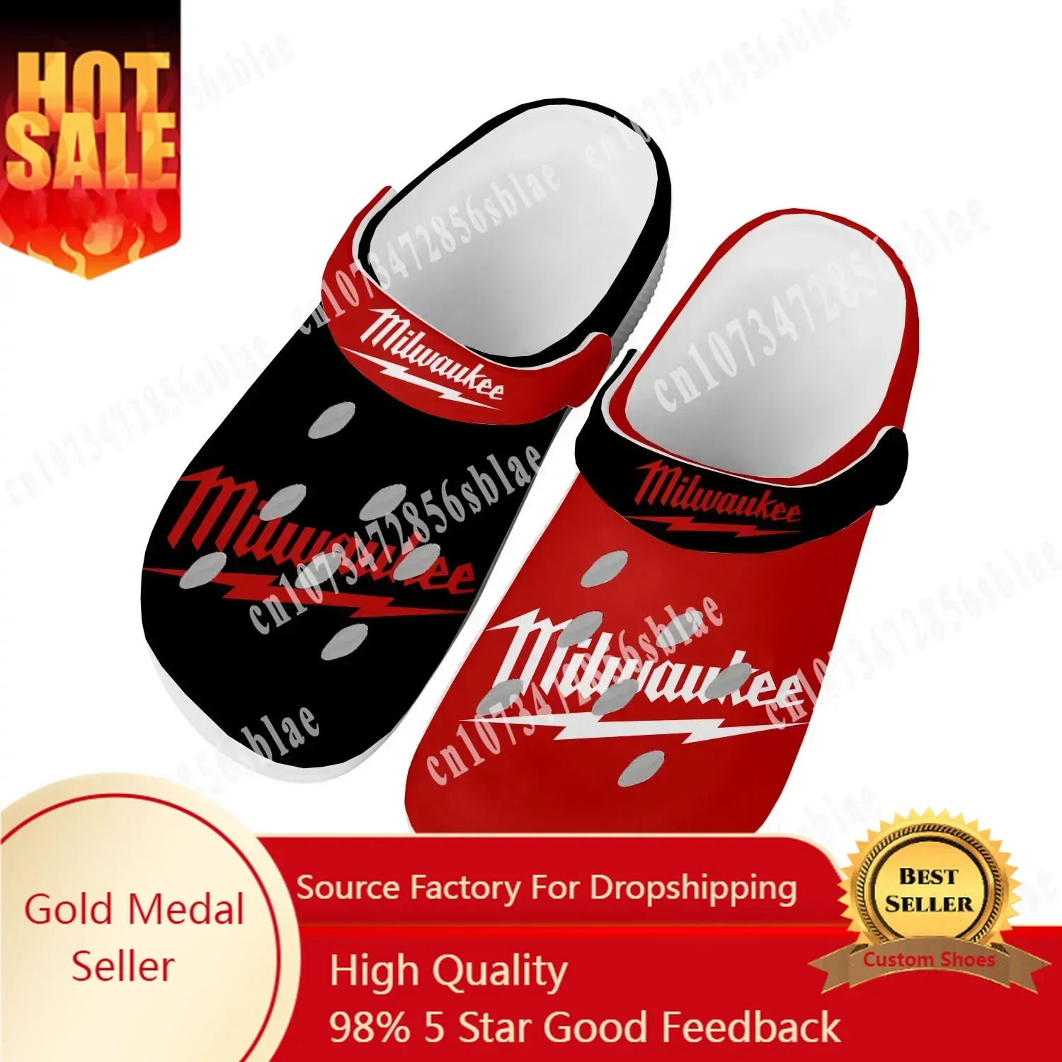 

M-Milwaukeee Home Clog Mens Women Youth Boy Girl Sandals Shoes Garden Bespoke Customized Breathable Shoe Beach Hole Slippers