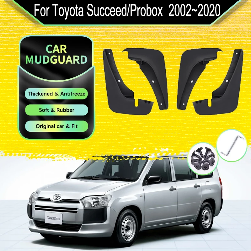 Per Toyota Succead Probox Xp50 Xp160 2002 ~ 2020 Parafanghi Per Auto 4 Pezzi Parafanghi Paraspruzzi Duraflap Guardabar Accessori Per Auto