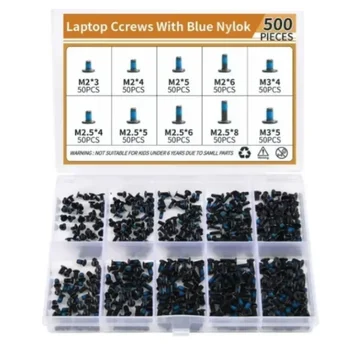 300/500pcs M2-M3 Laptop Screw Kit Small Electronics Repair Screws for PC Notebook Replacement