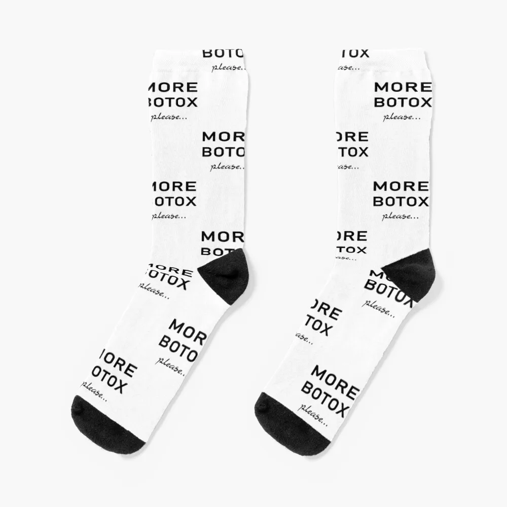 

More Botox Please Tshirt Classic T-Shirt, Hoodie, Socks Novelties happy floor colored Men's Socks Luxury Women's