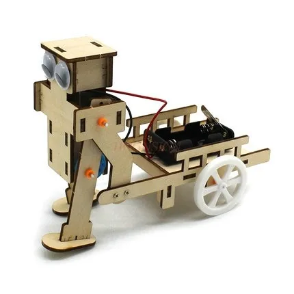 

physical experiment equipment Robot pull cart Hand-assembled DIY walking robot model toy maker experiment Physics teaching