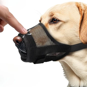 Adjustable Dog Muzzle for Small Medium Large Dogs Summer Mesh Breathable Dog Mouth Cover Anti-bite Anti-bark Pet Supplies