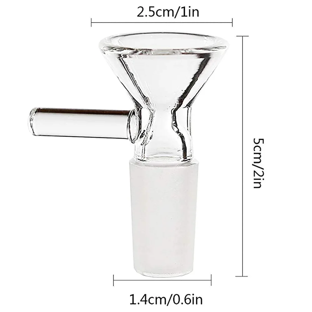4-Piece 14mm Glass Bowl Set Decorative Transparent Glass Funnel Set Glass Bowl Set