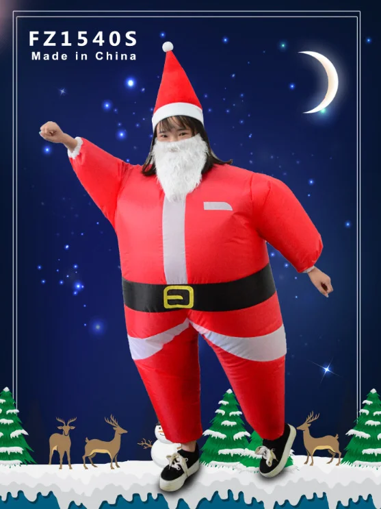 Natal Inflatable Clothing Dressed Ball Costume Props Santa Claus