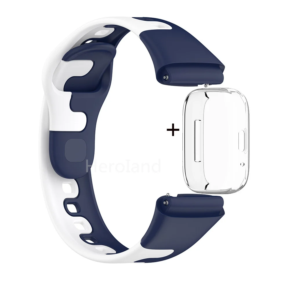 Silicone Wristband Bracelet with Case for Smartwatches (Various Colors)