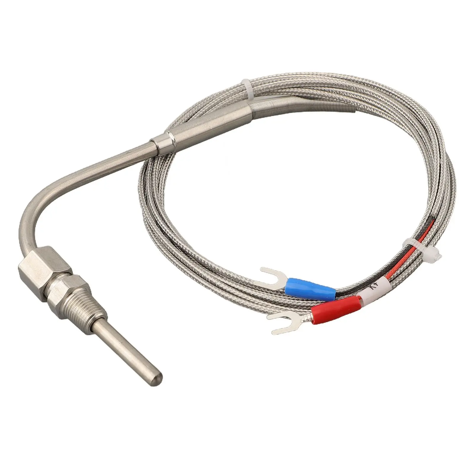 1/8" NPT K Type Thermocouple Exhaust Probe 1200°C Temperature Sensors Thread NPT Threads 2m Cable Adjustable Pressure Lock