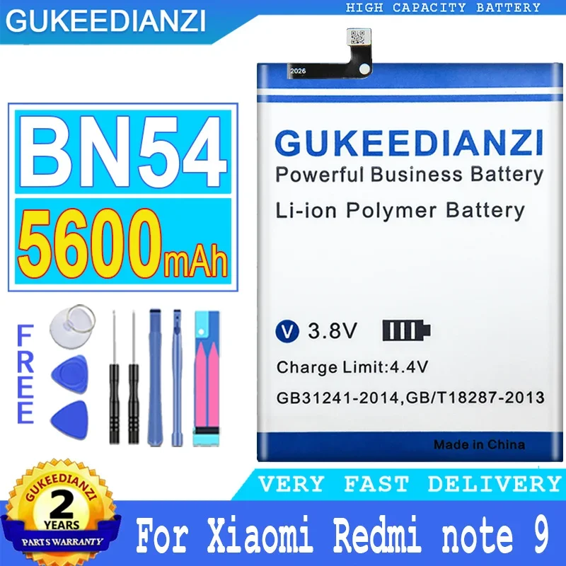 

5600mAh Battery For Xiaomi Redmi Note 9 Note9 Redmi 10X Redmi10X 4G / 10X 10 X 5G Redmi 10X Pro 10XPro 5G Mobile Phone Batteries