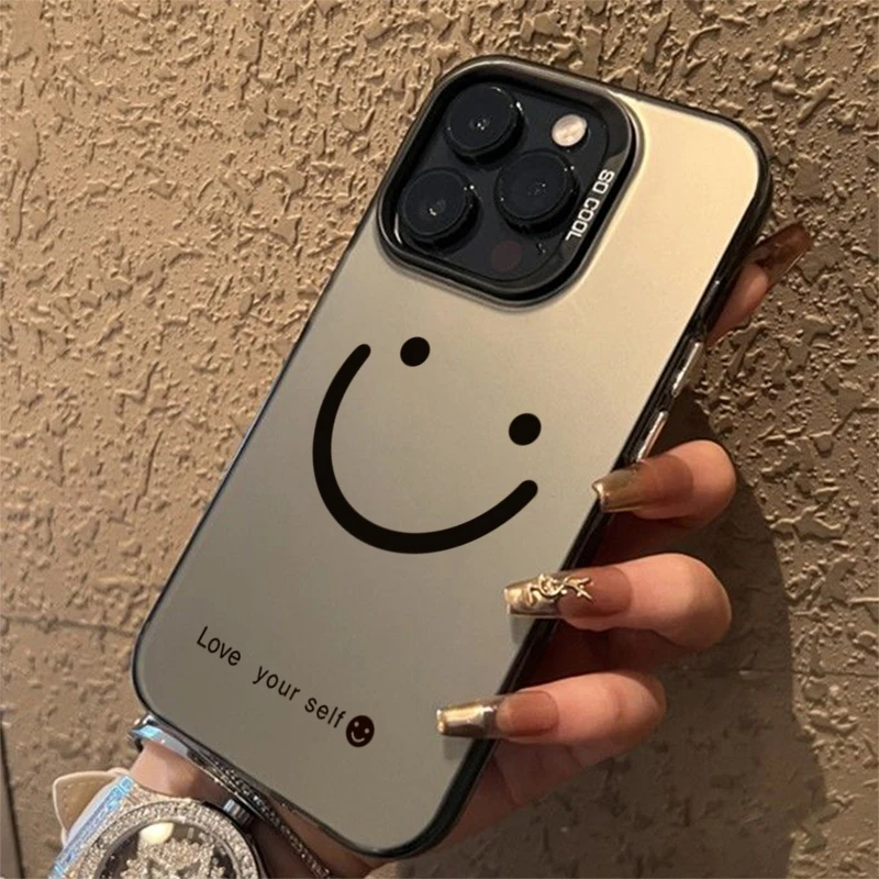 Smile Cheeks Electroplate Silver Phone Case Cover