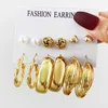 Vintage Metal Twisted Rope Knot Stud Earrings Fashion Hollow Butterfly Leaf Earrings Women's Versatile Big Set Jewelry Gift 2025 4