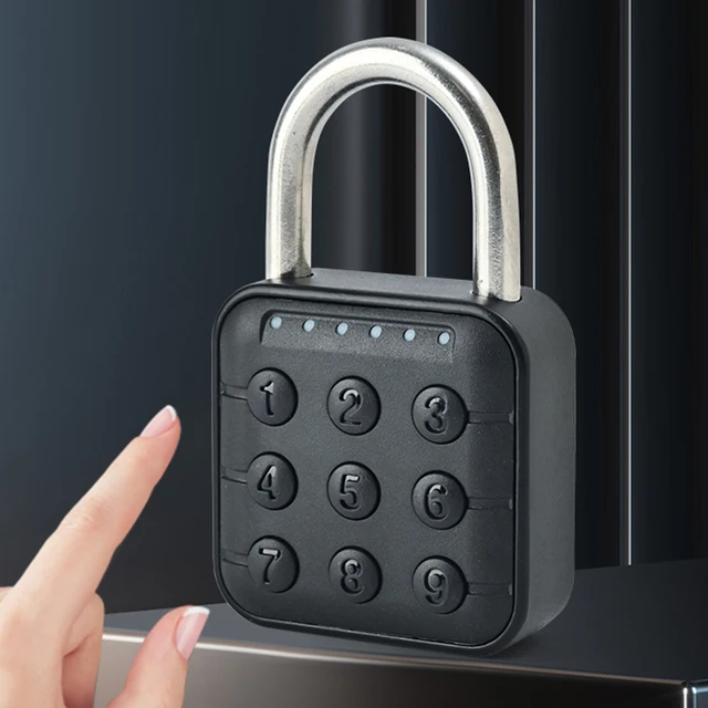 Anti Theft Padlock Keyless with Tuya APP Fingerprint Padlock Waterproof Battery-powered for Home Dormitory Factory Workshops 2
