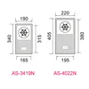 ASRAS SUS 304 Stainless Steel Nanometer Black Cup Rinser Bar Counter Sinks Handmade Cup Washer For Milk Tea Cafe Fast Food Shop 6