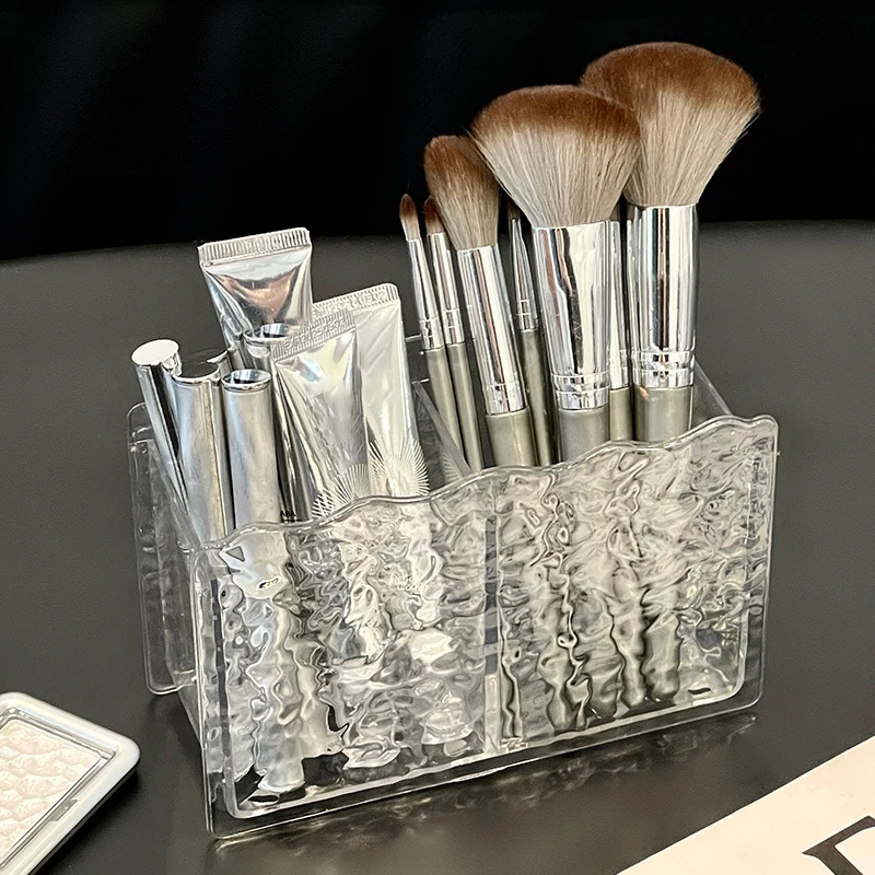 1Pcs Bathroom Storage Display Stand Acrylic Cosmetic Storage Box Makeup Brush Holder Organizer Lipstick Eyebrow Pencil Case 2