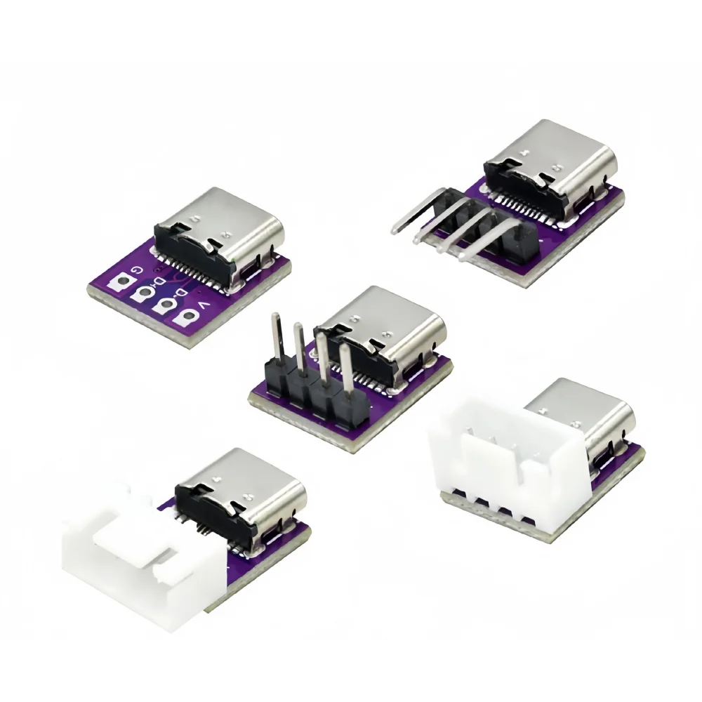 TYPE-C-Buchsen-Testplatine, beidseitig einsetzbare USB3.1 16P auf 2.54 Hochstrom-Stromadapterplatine
