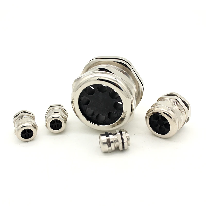 IP68 Seals Insert Holes Wire Connector Multiple Brass Cable Gland M25 2/3Holes Waterproof Entry Cord Grips