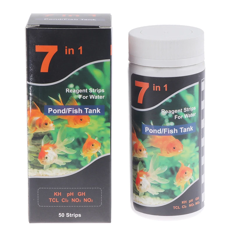 Aquarium Test Strips 1Pc 7in1 For Freshwater Saltwater Pond Fish Tank Fresh And Salt Water