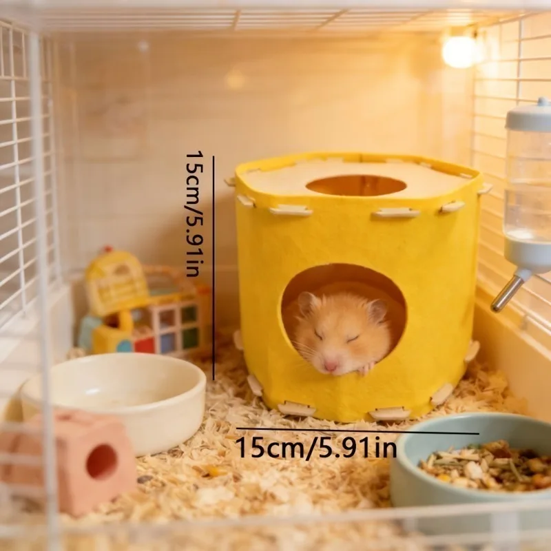 Maisonnette en feutrine pour petits animaux nid douillet rongeurs_voghion.com