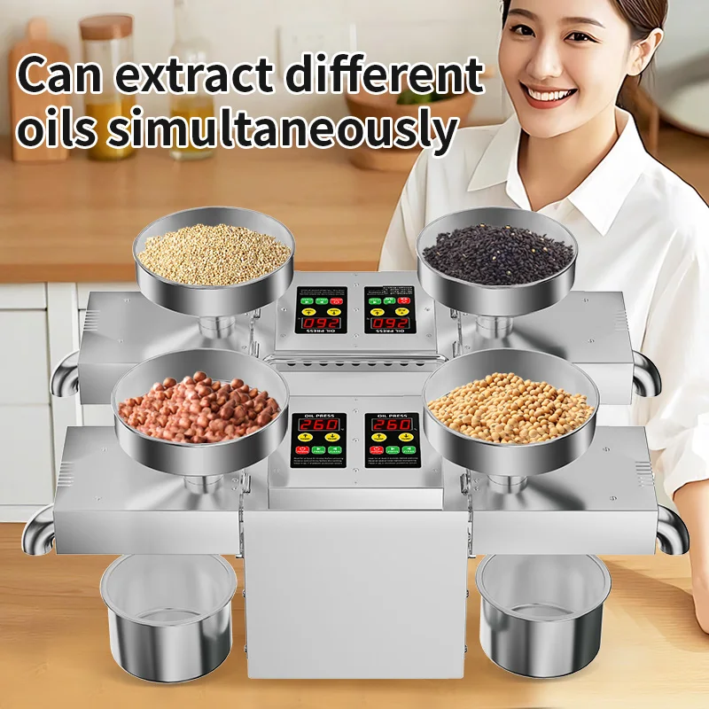 oil press Stainless Steel Oil Press Machine Automatic Oil Extraction Peanut Coconut B04S