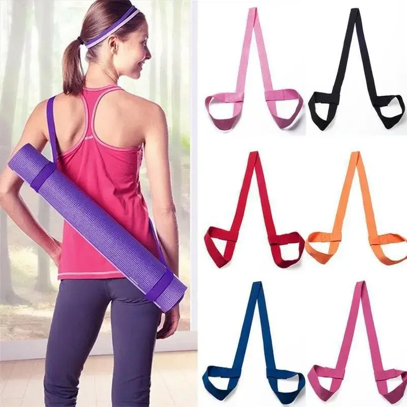 Description Picture 4 of itemYoga Mat Strap Belt Shoulder Carry Belt Adjustable Sports Sling Exercise Stretch Fitness Elastic Yoga Belt Gym Yoga Equipment