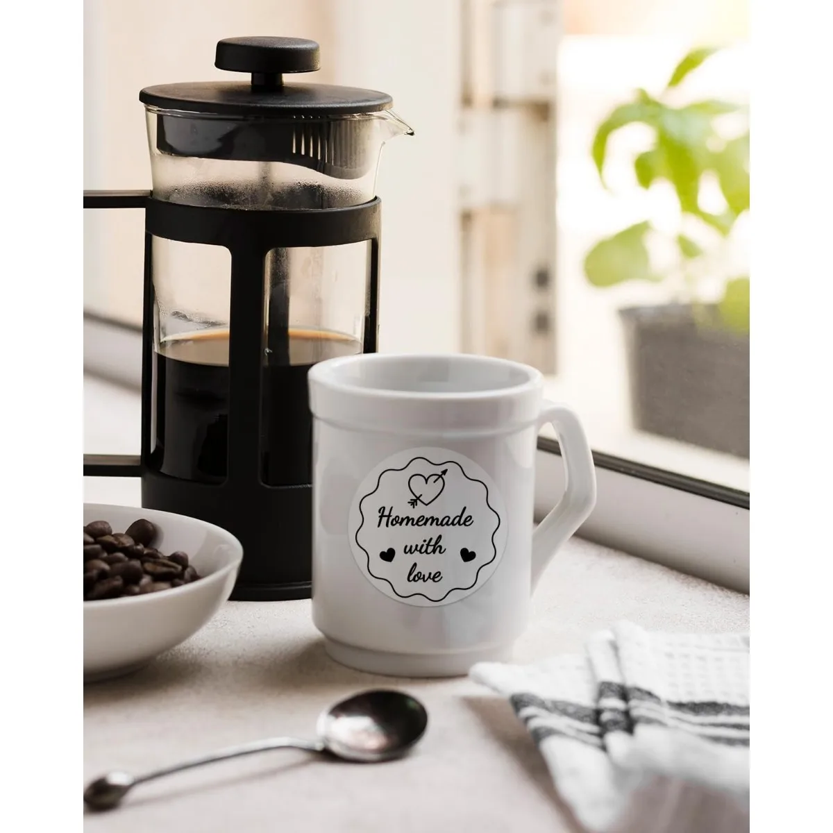 2 Inch Circle Transparent Thermal Labels，2" Round Thermal Printer Stickers，50*50mm Circle Sticker Labels for Thermal Printer