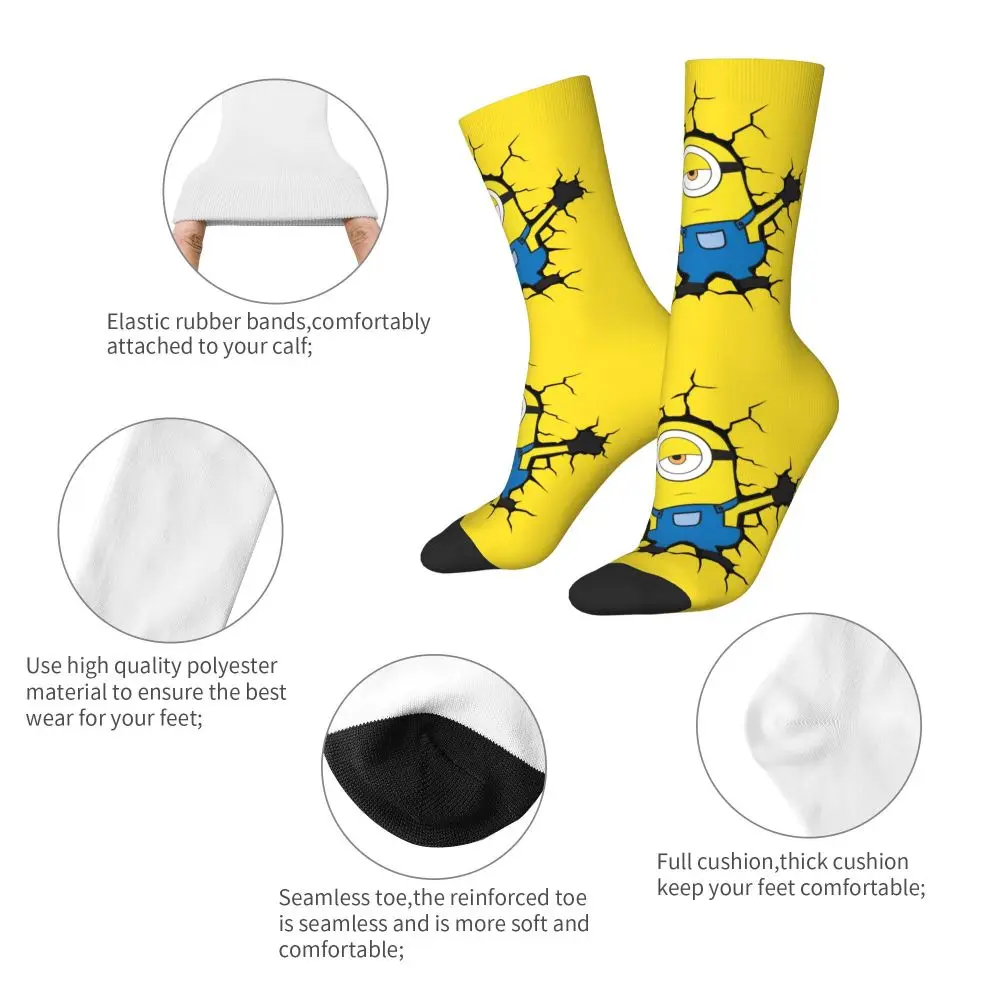 Custom Cool Print M- Minions Cartoon Socks for Women Men Stretchy Summer Autumn Winter M- Minions Bananas Crew Socks 116 Sc3397f7a9c174052b33e48c5ec4b44fcv