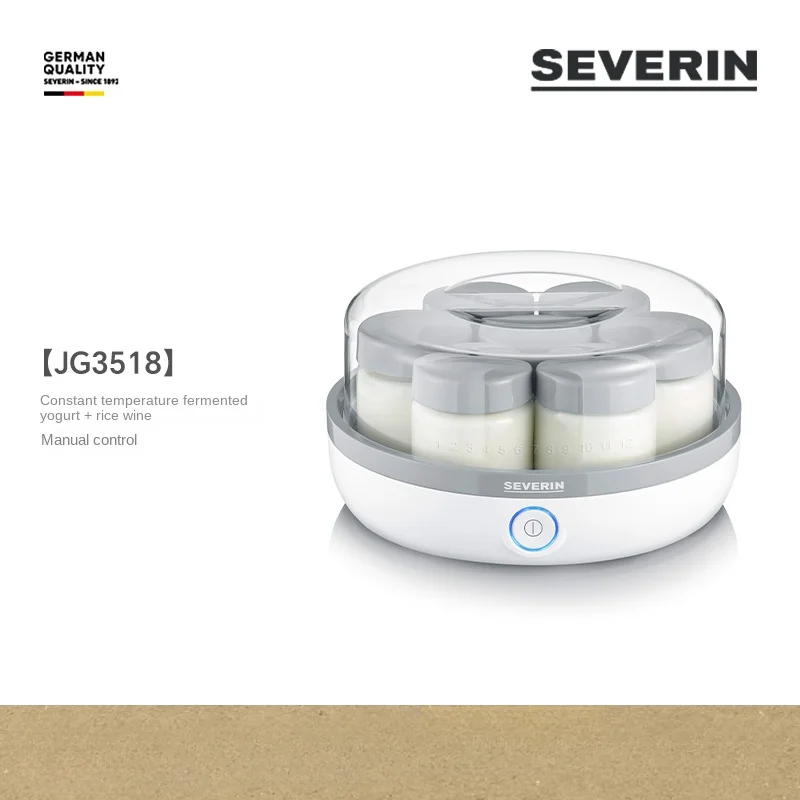 220V SEVERIN Yogurt Maker with Mini Natto Fermentation Machine and Cup Divider, Automatic